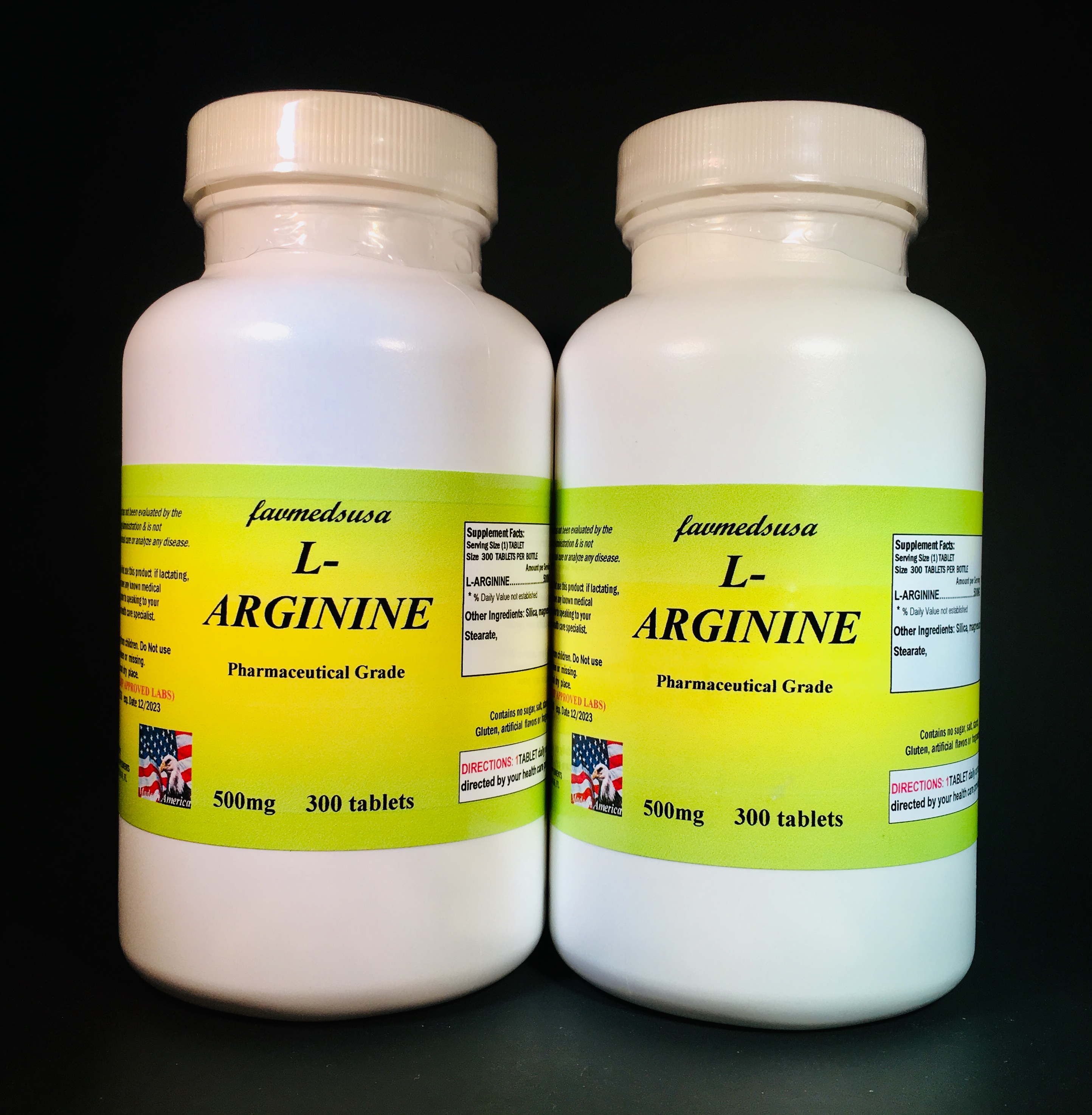  L-Arginine 500mg - 600 (2x300) tablets